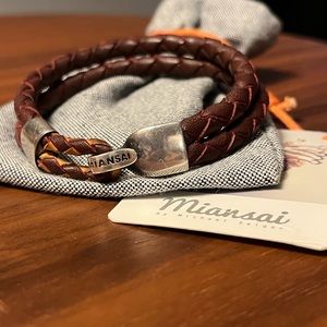 Miansai Beacon Leather, Sterling Silver